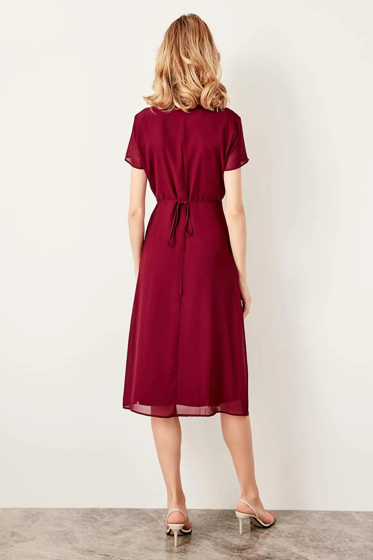 13477 Fushia Wrap Dress