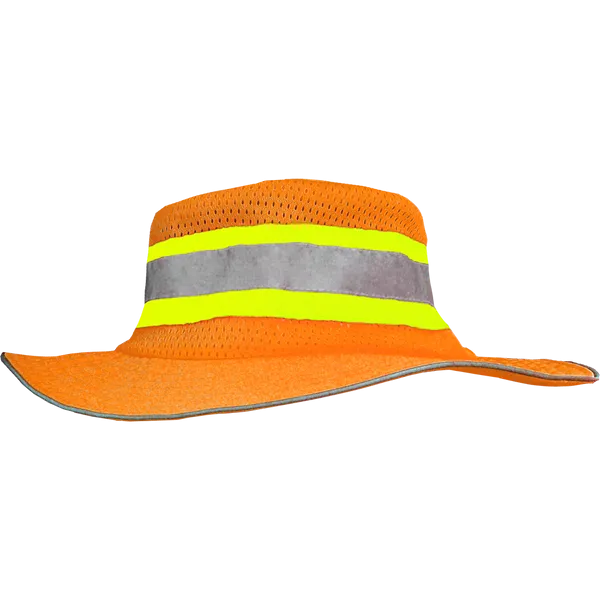 804STOR Safety Hat: Hi-Vis Orange Ranger Style Hat: ANSI HW: Contrasting Trim