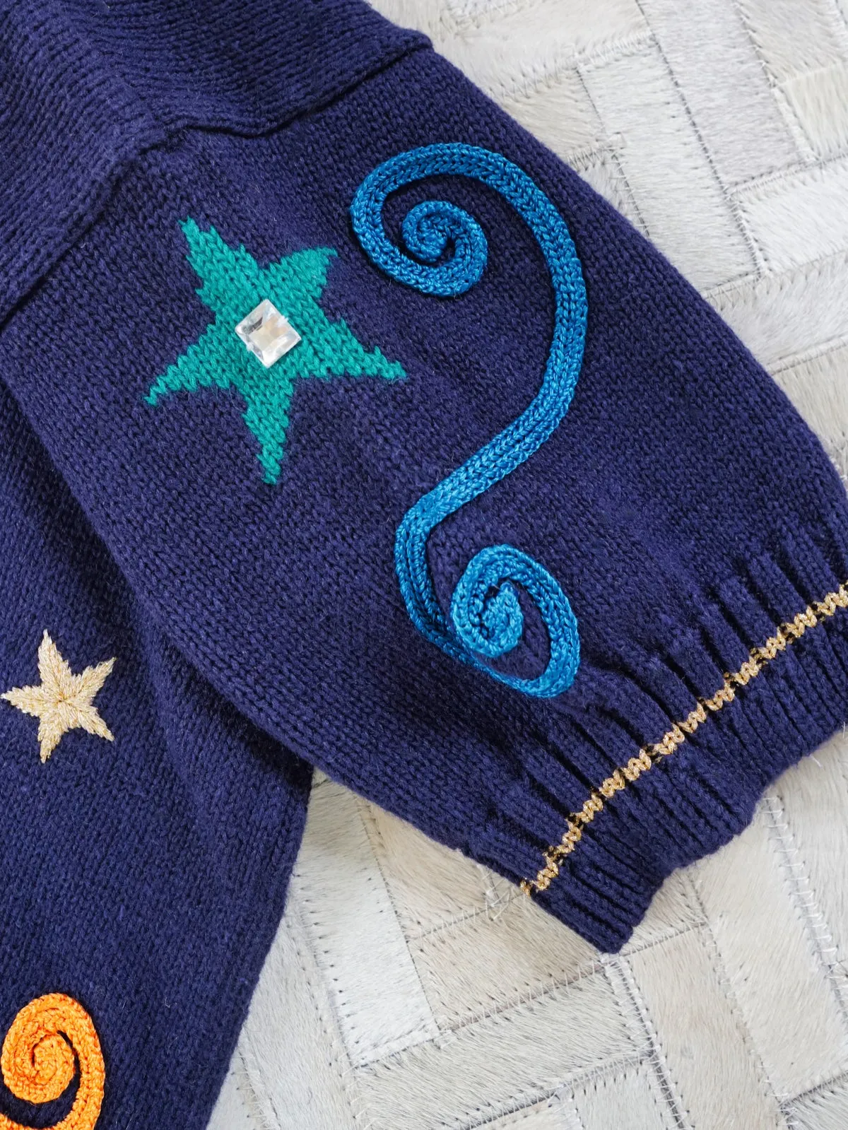 80's Galaxy Embroidered Sweater