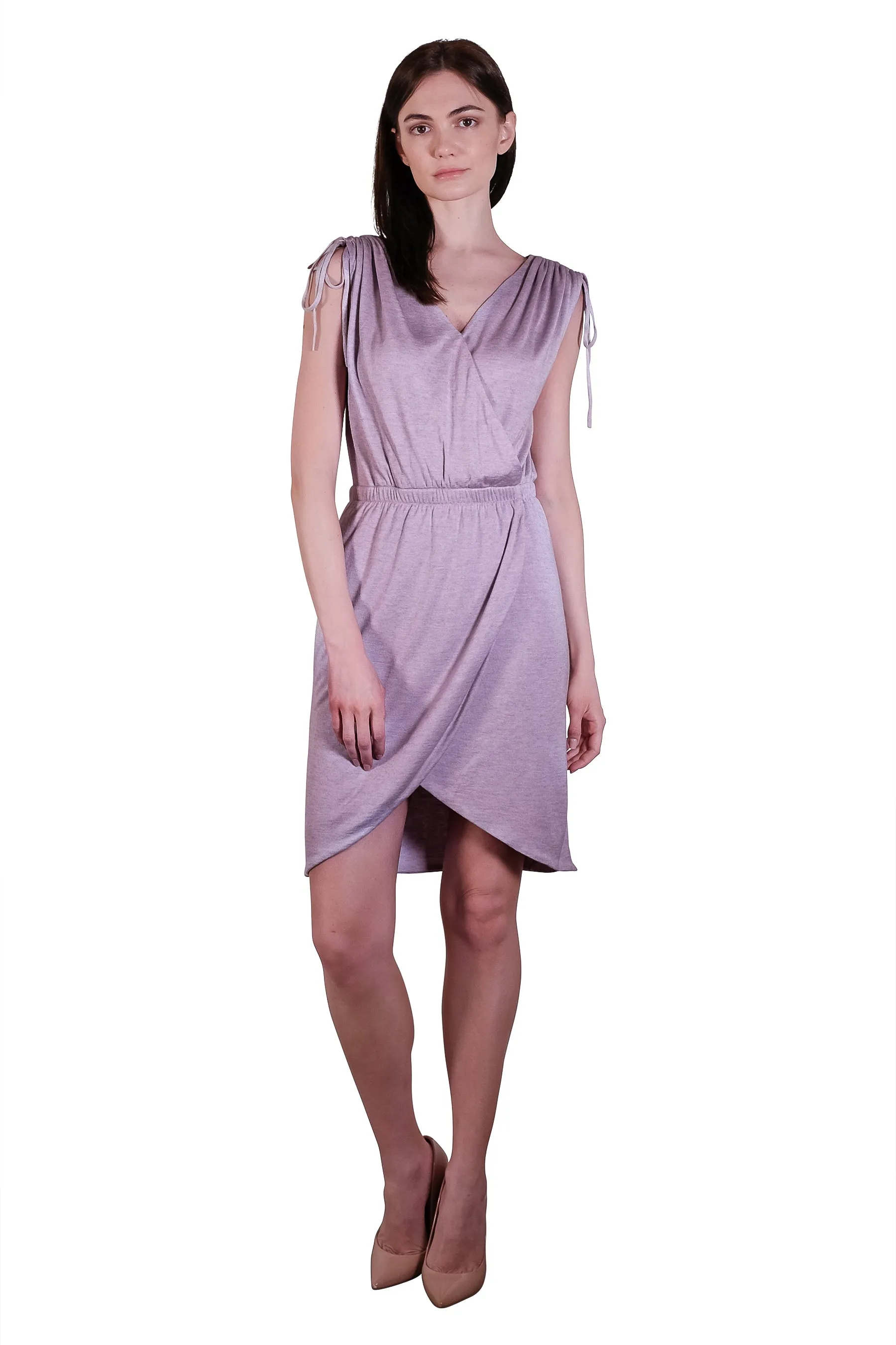 Amara Jersey Wrap Effect Dress