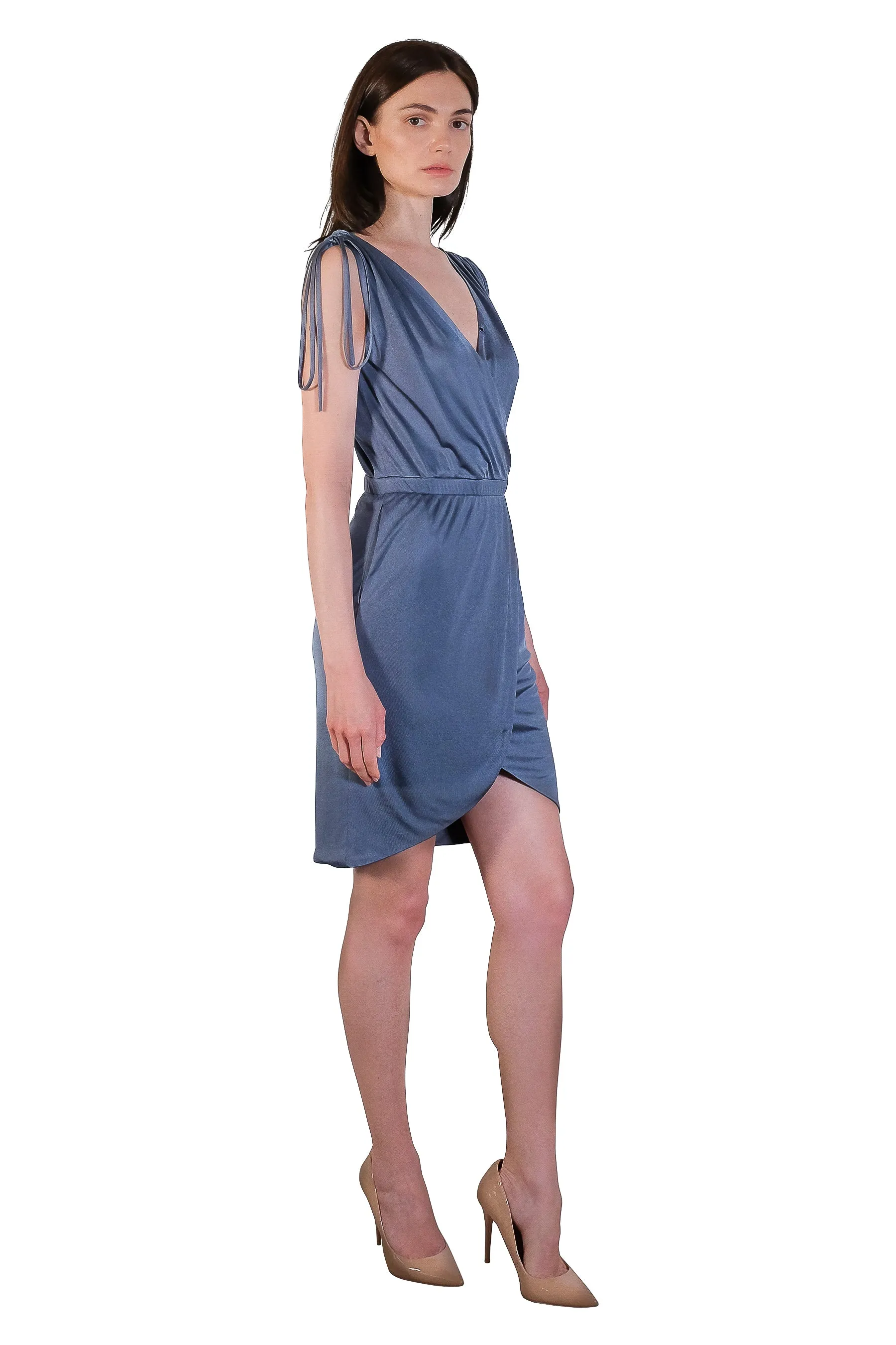 Amara Jersey Wrap Effect Dress