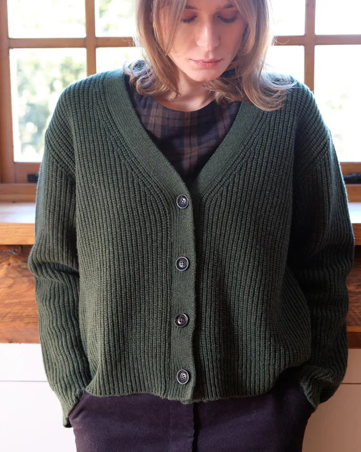 Amita Ribbed Cardigan - Rosemary