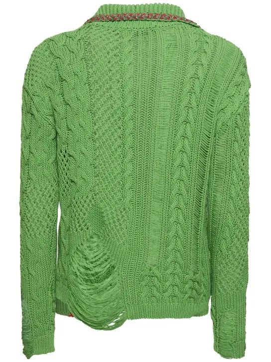 Andersson Bell   Sauvage cotton knit cardigan 