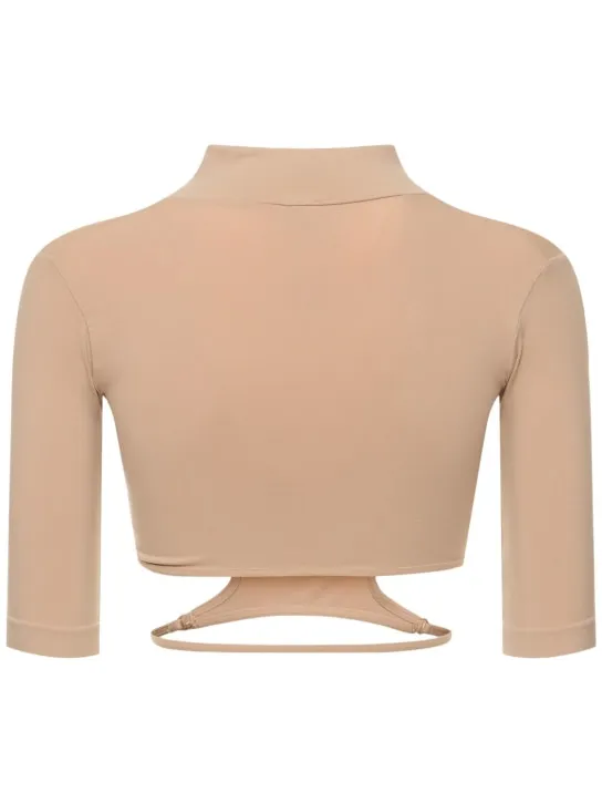 Andreadamo   Sculpting jersey cutout top 