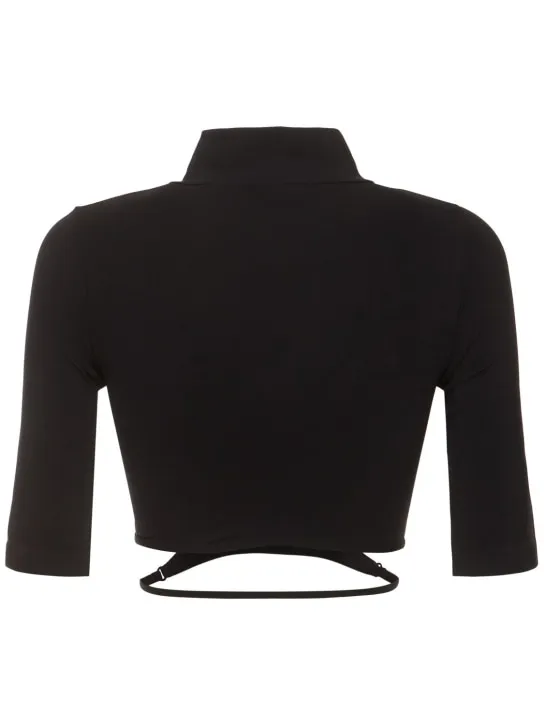 Andreadamo   Sculpting jersey cutout top 