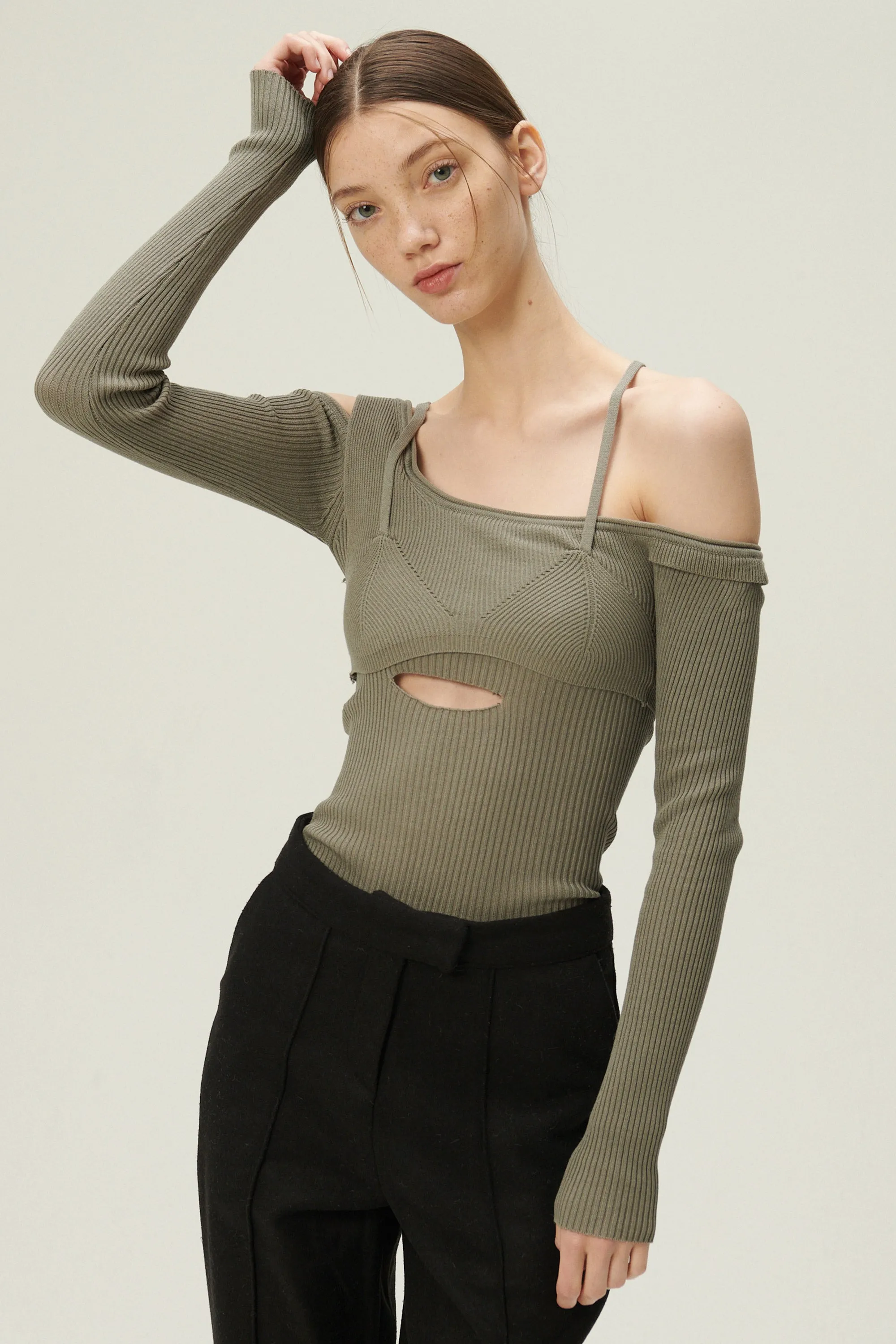 Arisha Layered Effect Knit Top