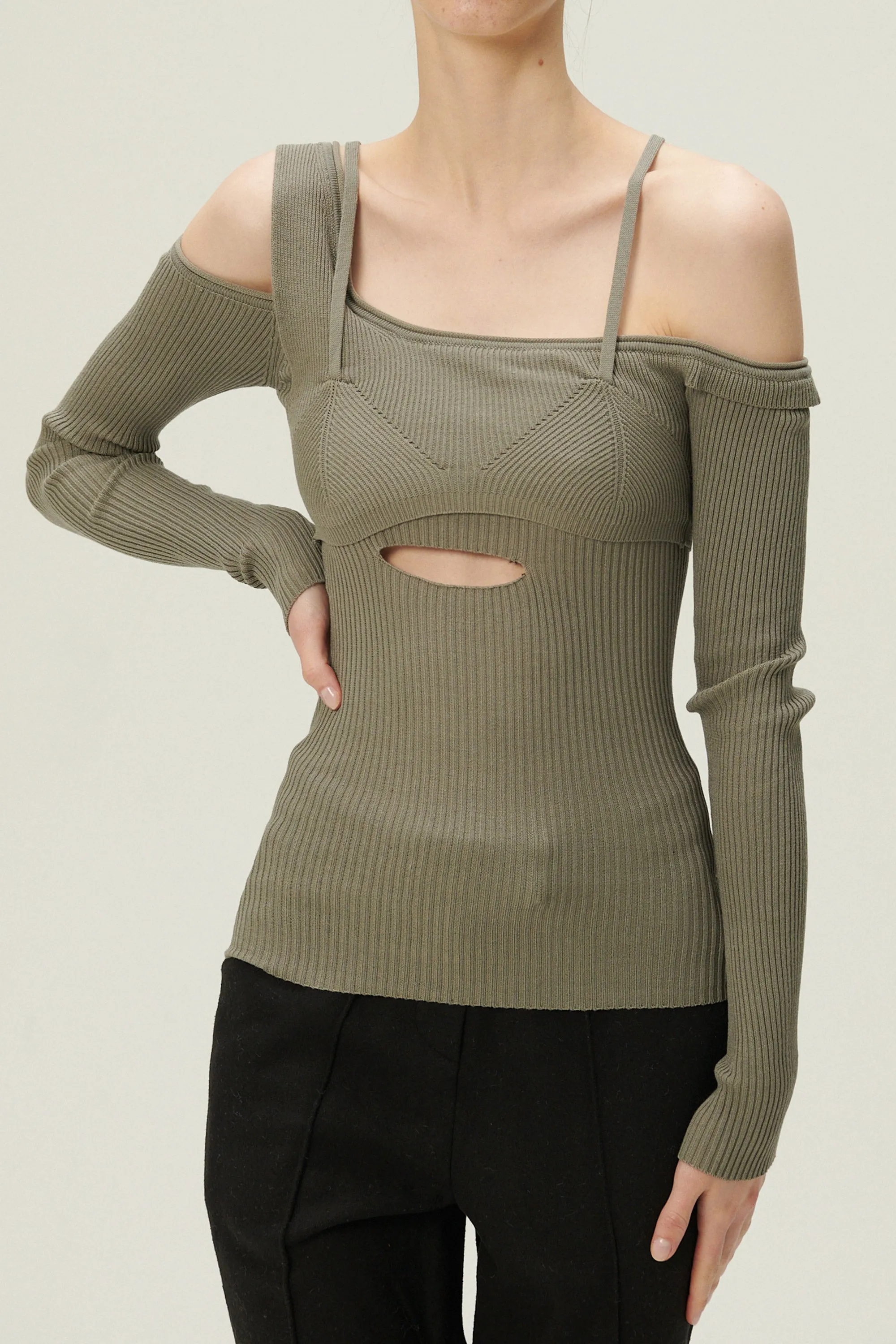 Arisha Layered Effect Knit Top