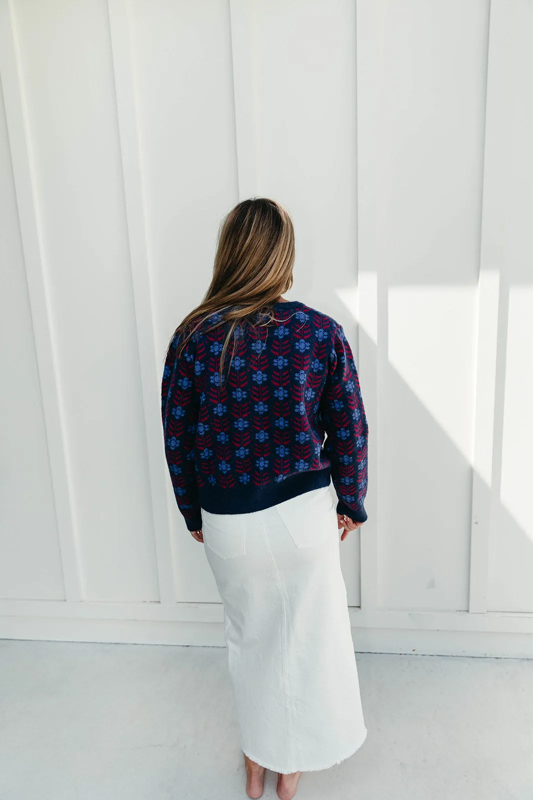 Arlo Cardigan - Navy Floral