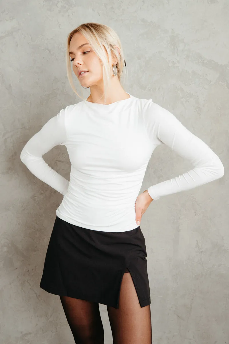 Ashley Ruched Long Sleeve Top