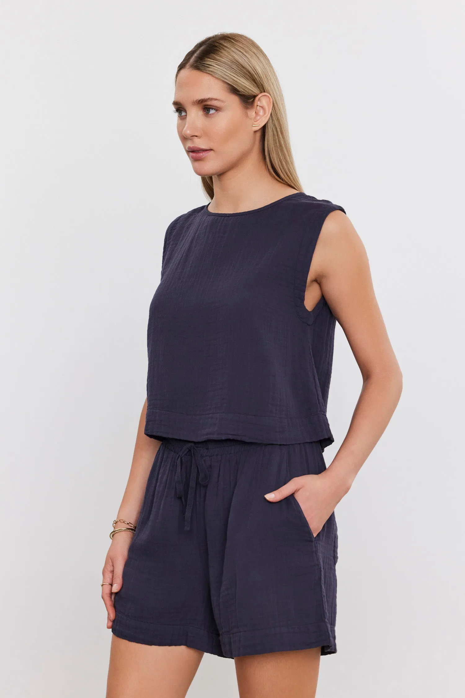 Aubren | Cotton Gauze Top