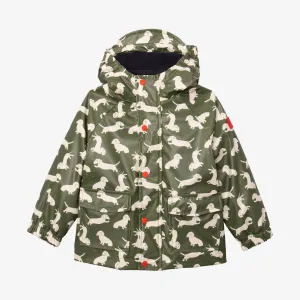 Baby boys' green raincoat