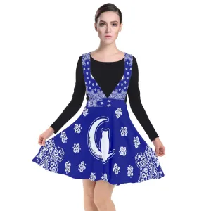 Bandana Cs'up Plunge Pinafore Dress