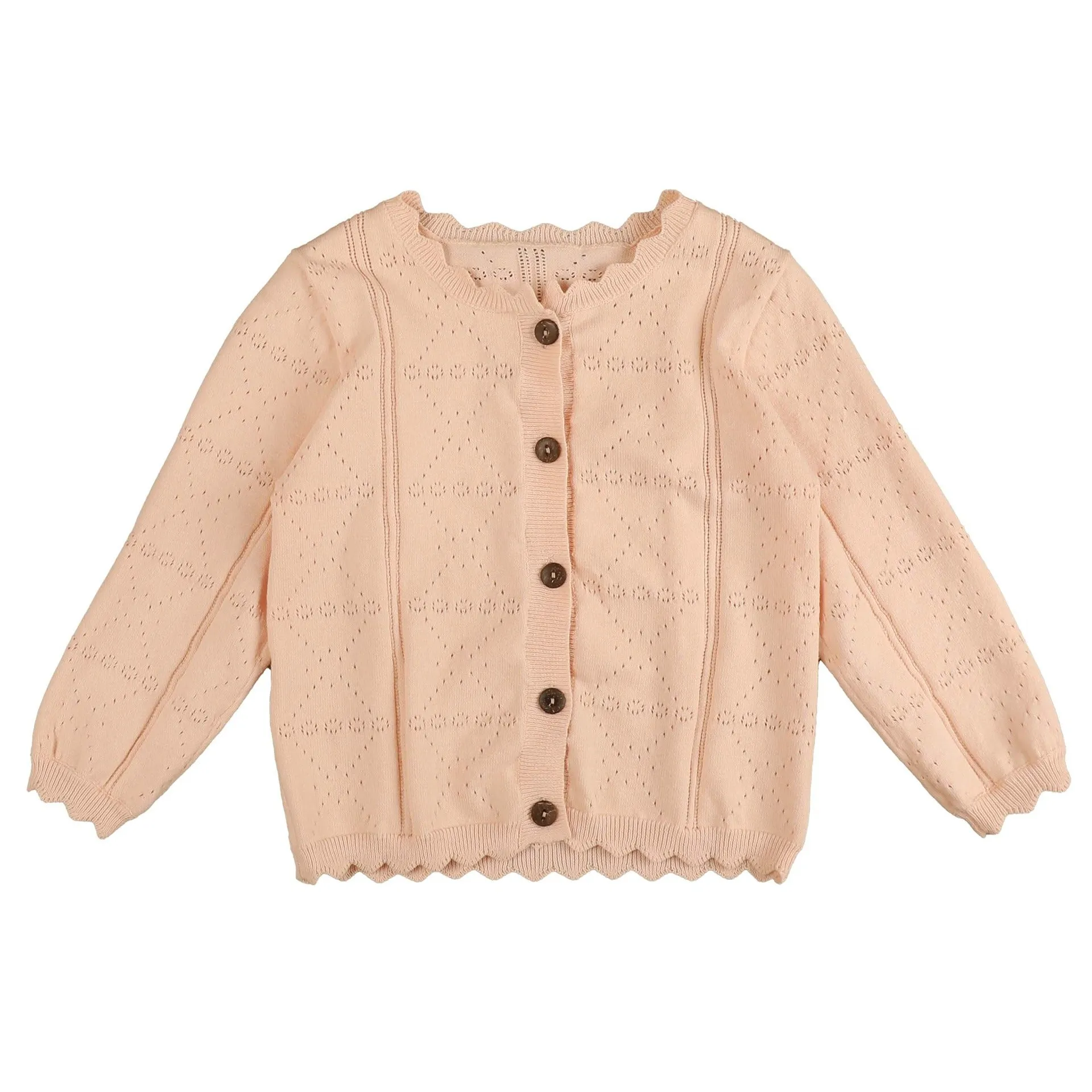 Belati Pale Pink Pointelle Cardigan (BKN503)