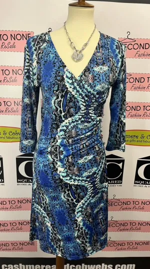 Blue Snakeskin Dress (Size S)