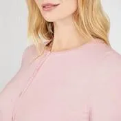 Camellia Pink Crew Neck Cardigan