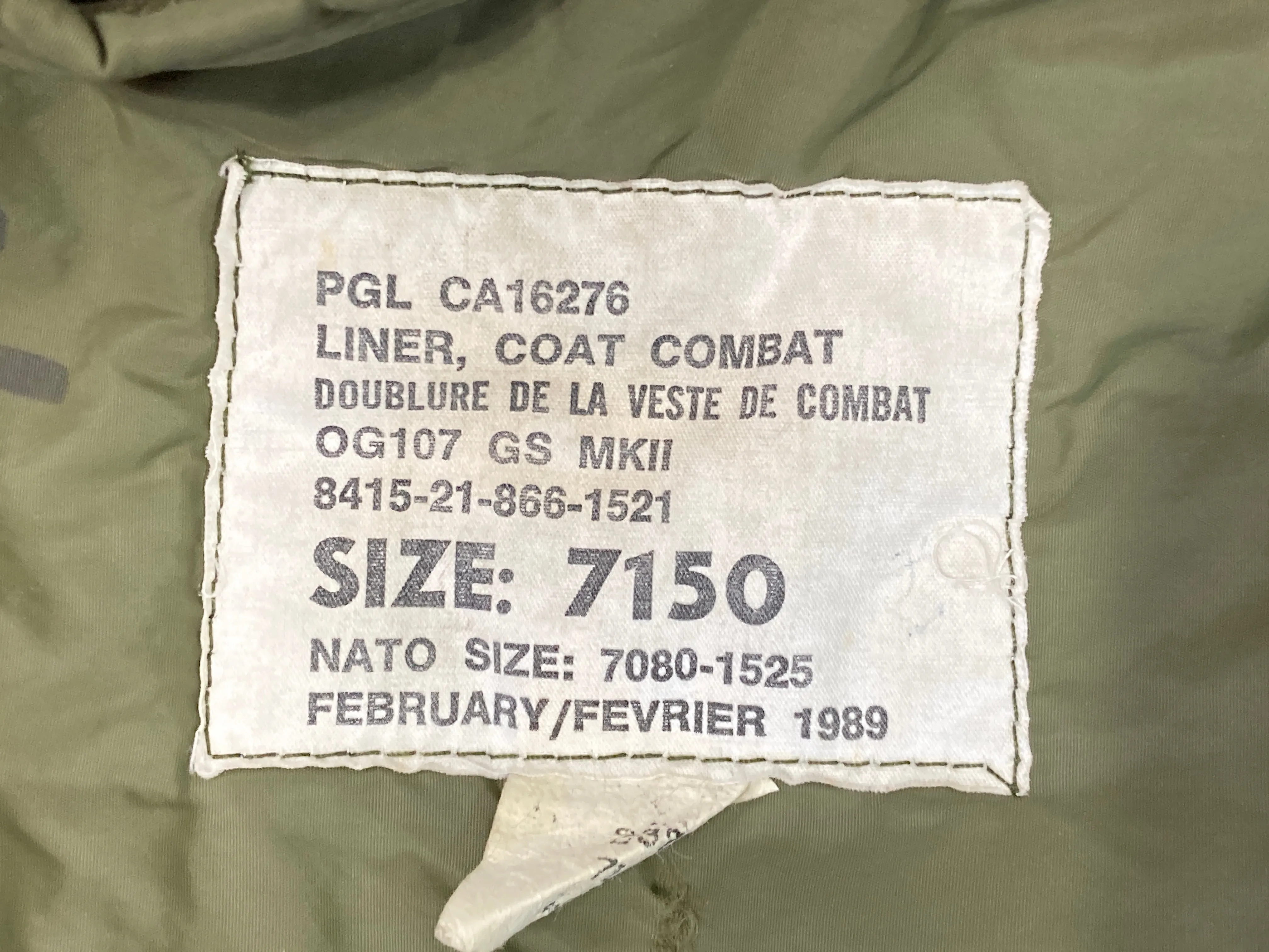 Canadian Combat Coat GS Mk. II OG-107