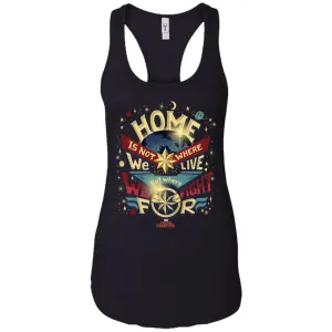 Captain Marvel Home Is What We Fight For Women Tank Top