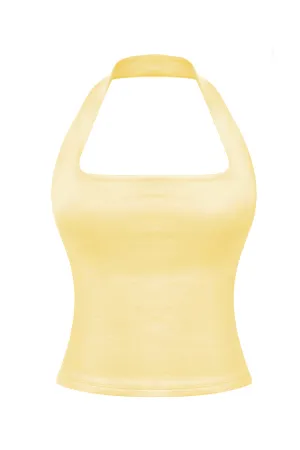 Cara Halter Top (Light Yellow)