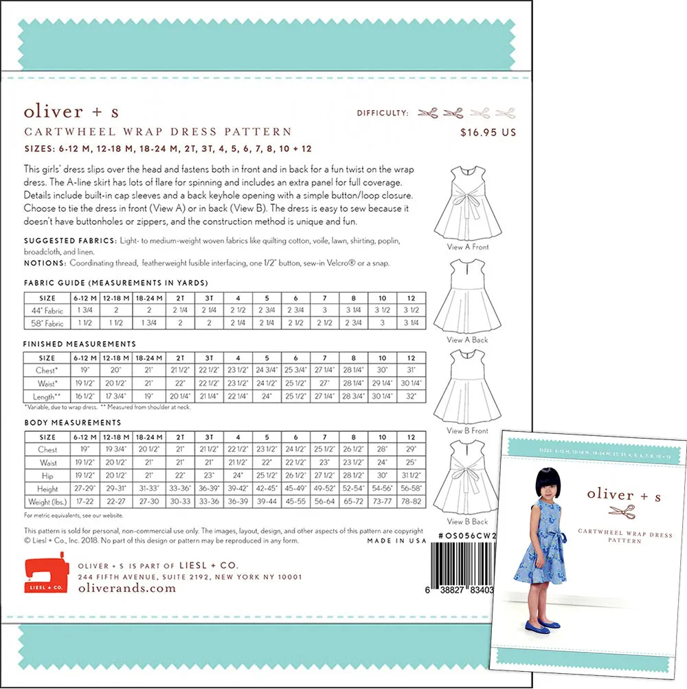 Cartwheel Wrap Dress Pattern - Oliver   S