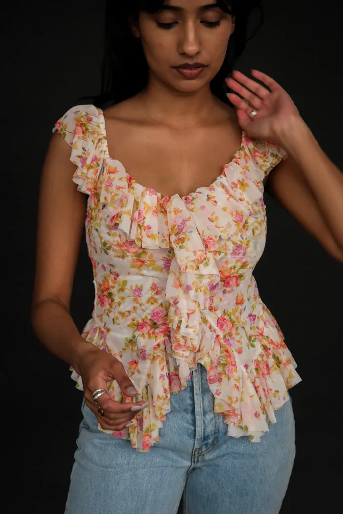 CASPIA RUFFLE TOP