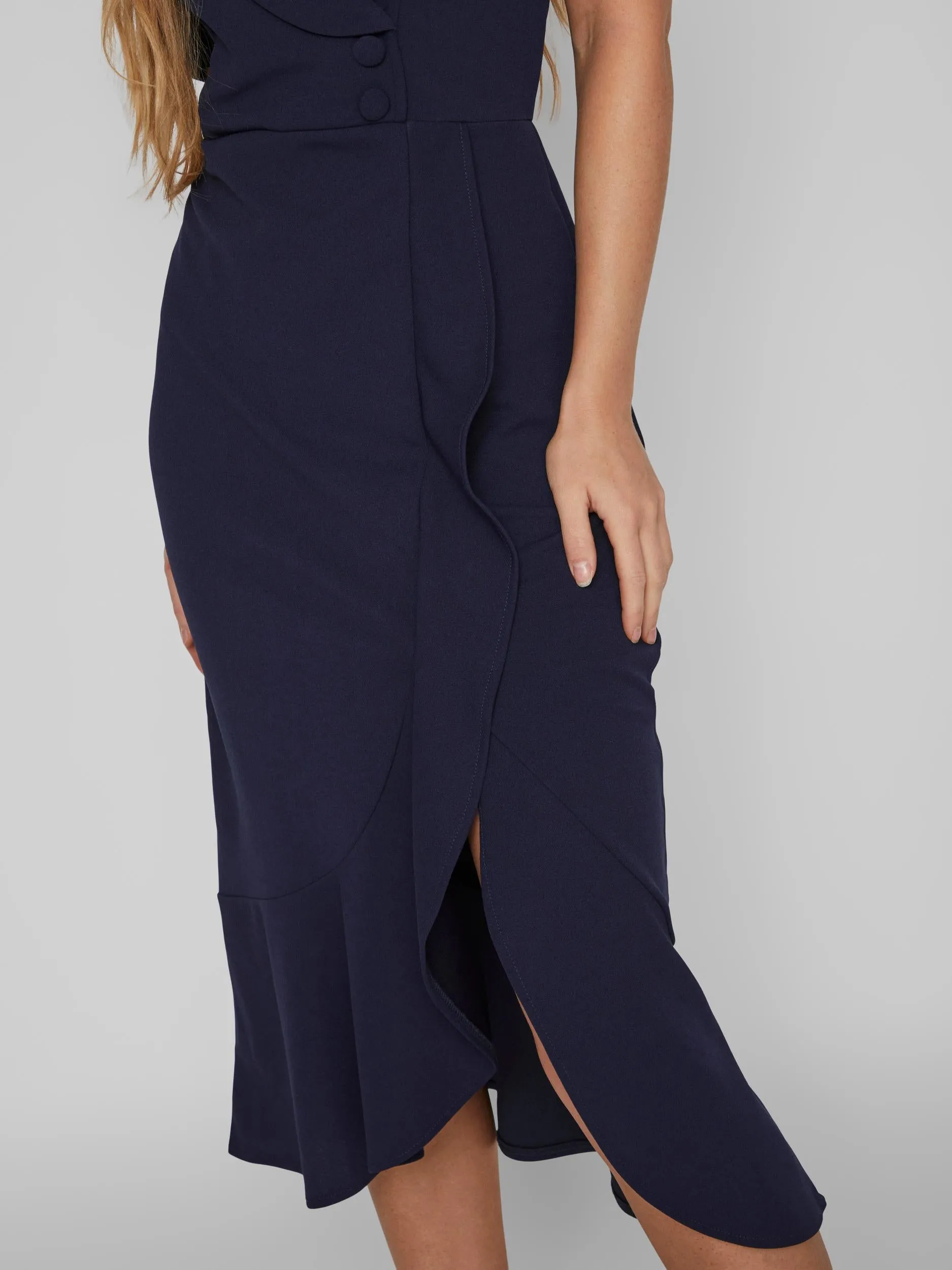 CLARA MIDI DRESS (NAVY)