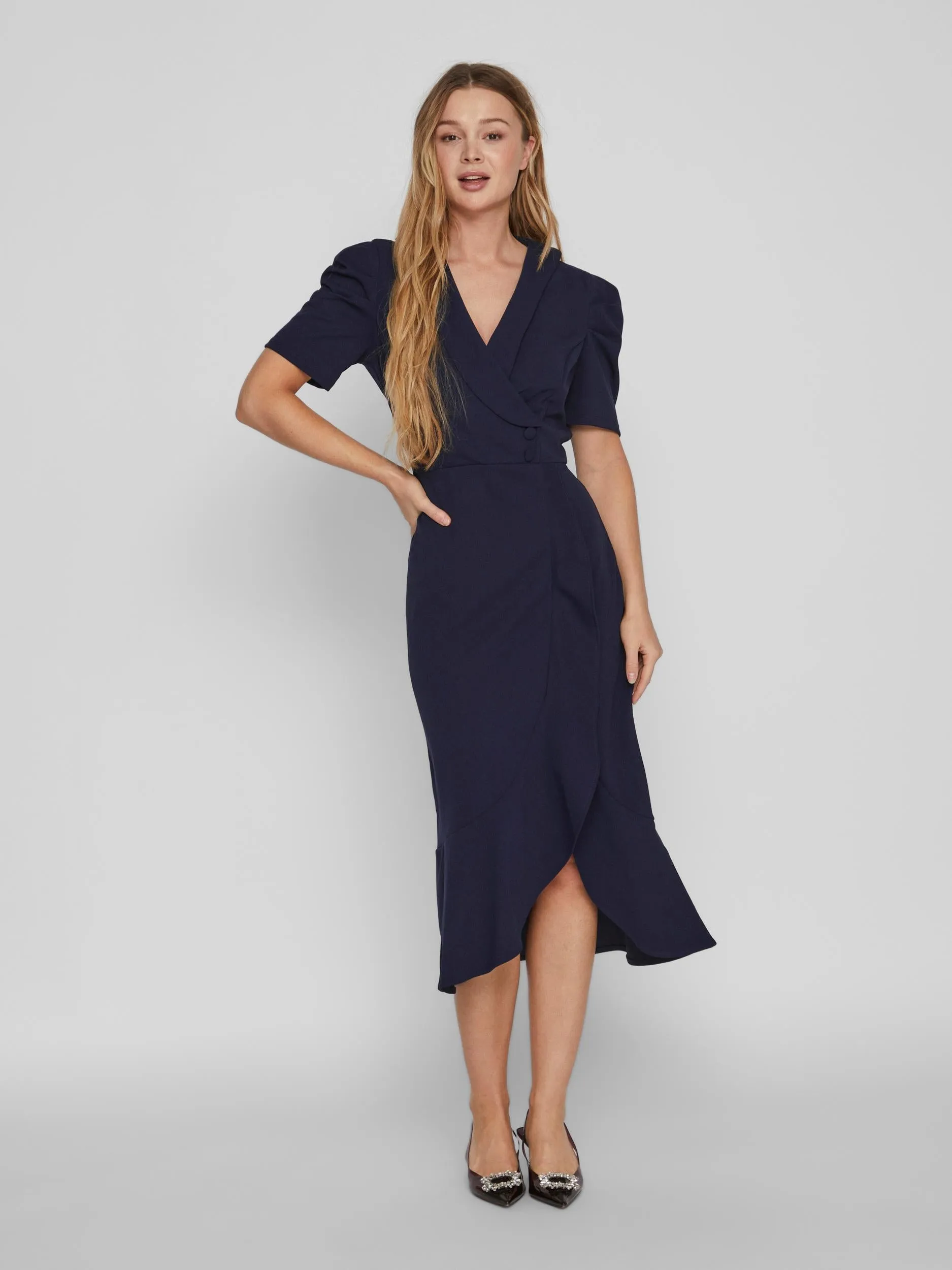 CLARA MIDI DRESS (NAVY)