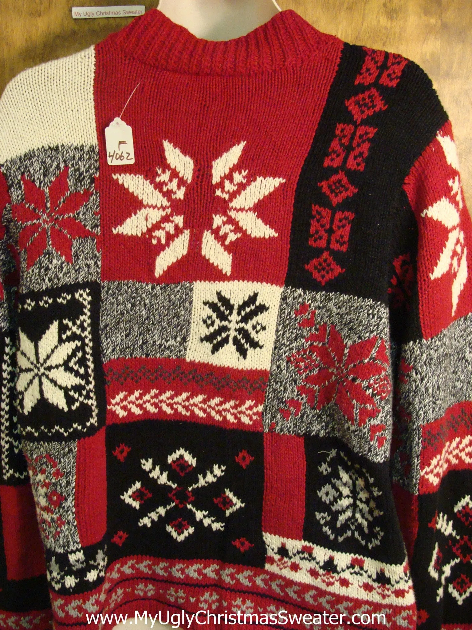 Classic 2sided Snowflake Themed Novelty Funny Christmas Sweater