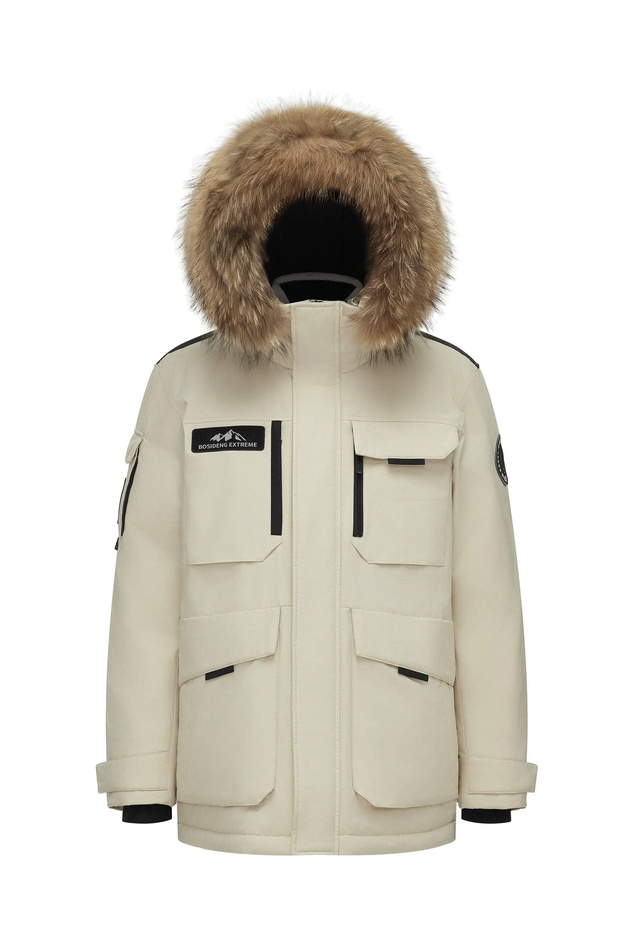 Classic Extreme Goose Down Parka With Fur Hood 2317