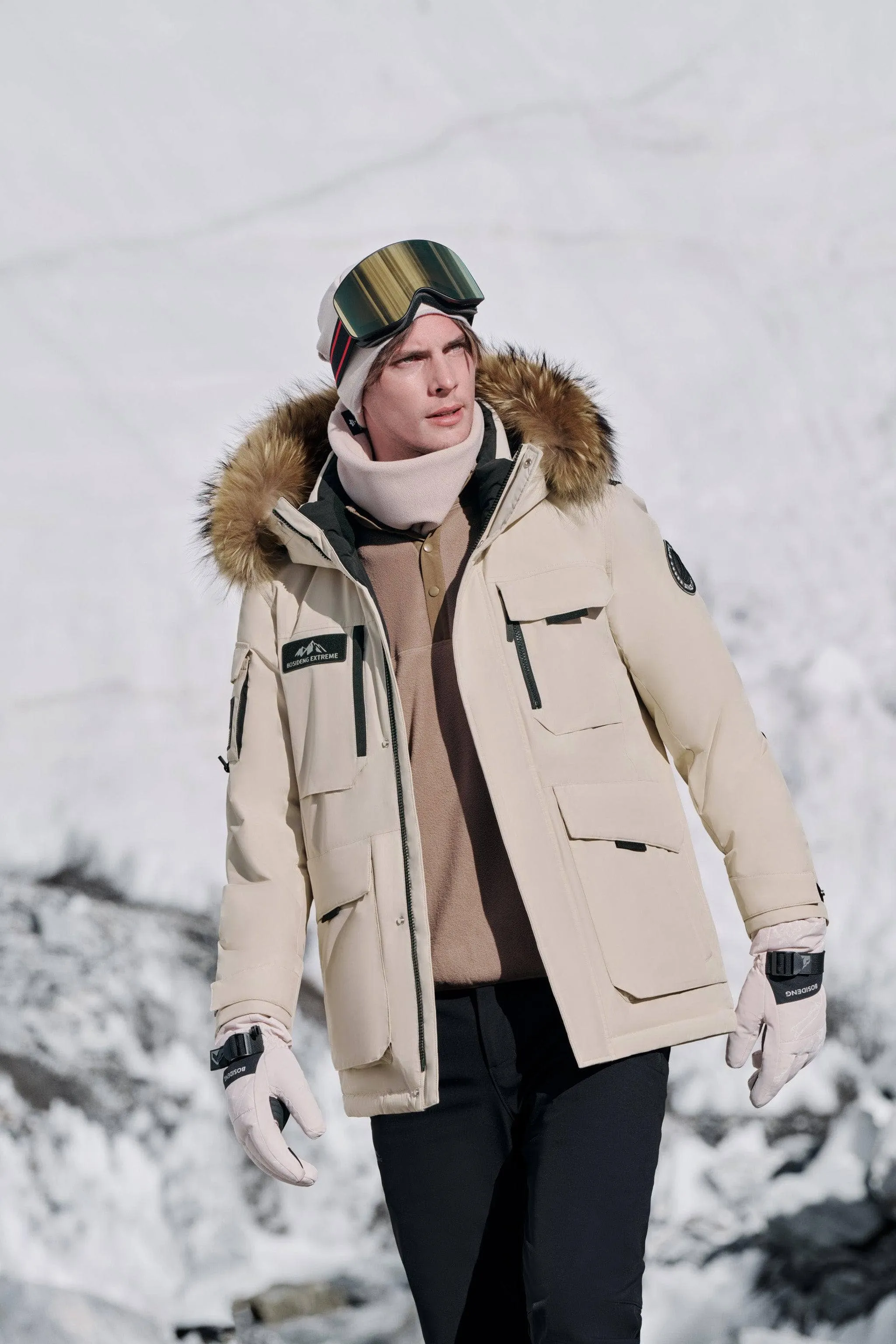 Classic Extreme Goose Down Parka With Fur Hood 2317