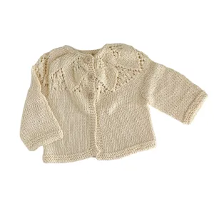 Cotton Lace Cardigan, Light Yellow