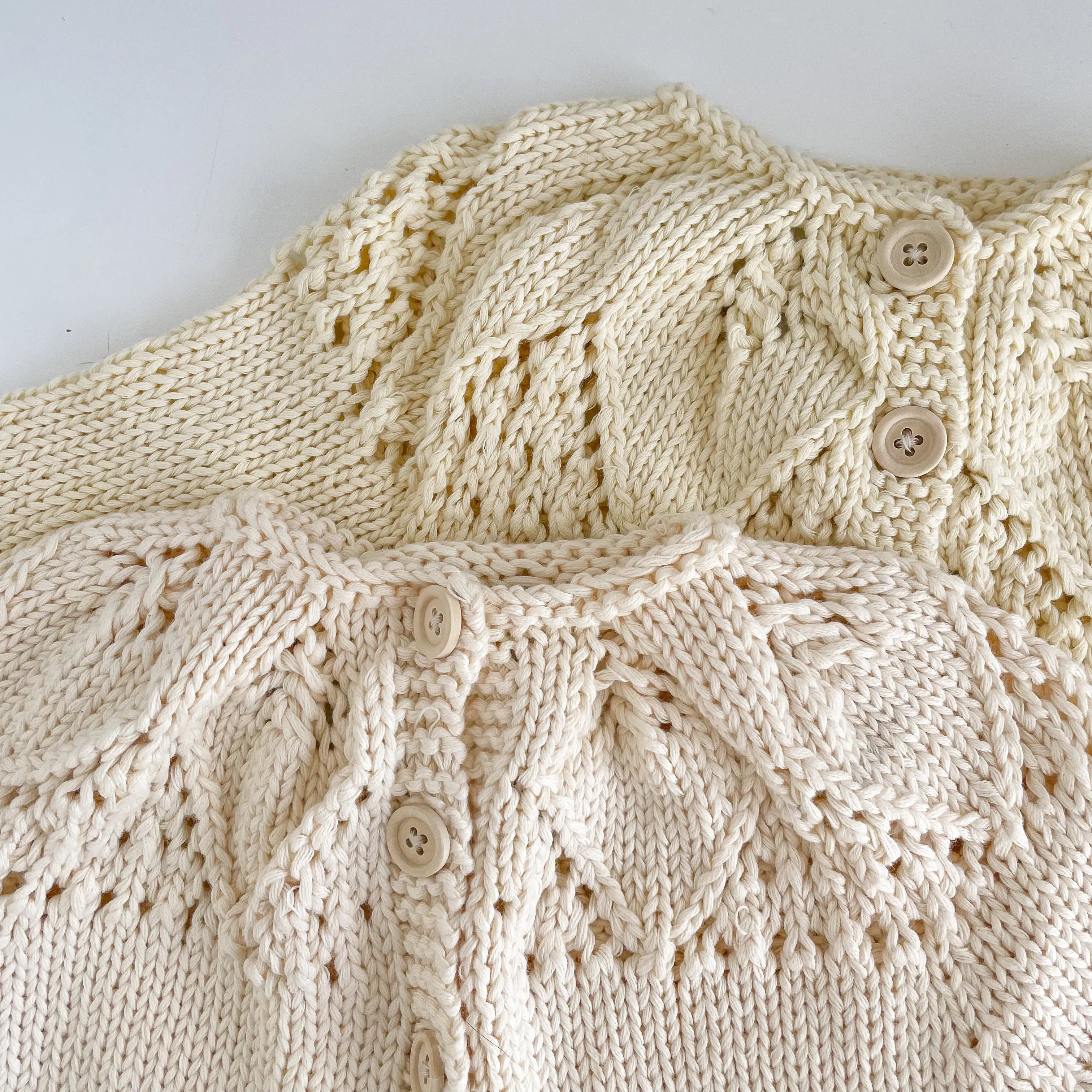 Cotton Lace Cardigan, Light Yellow