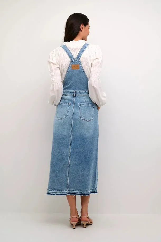 Cream Afia Denim Pinafore