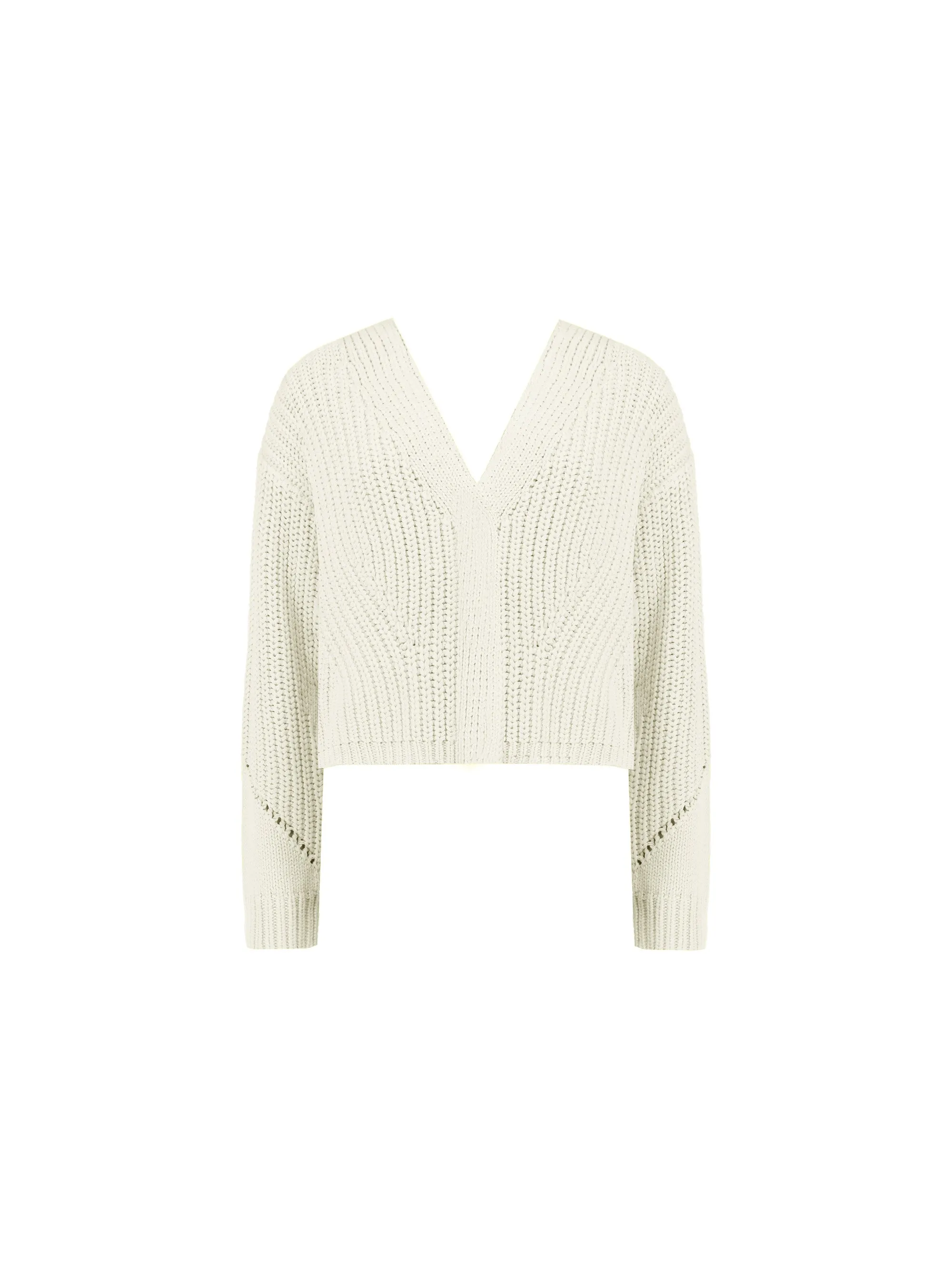 Cream Popper Front Cardigan