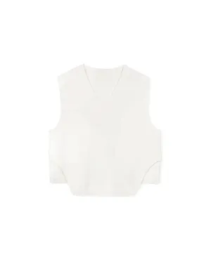 Crop Boxy V-Neck Vest