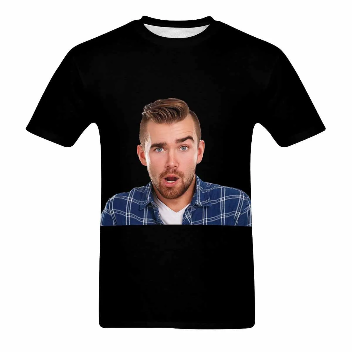 Custom Face Simple Men's T-shirt