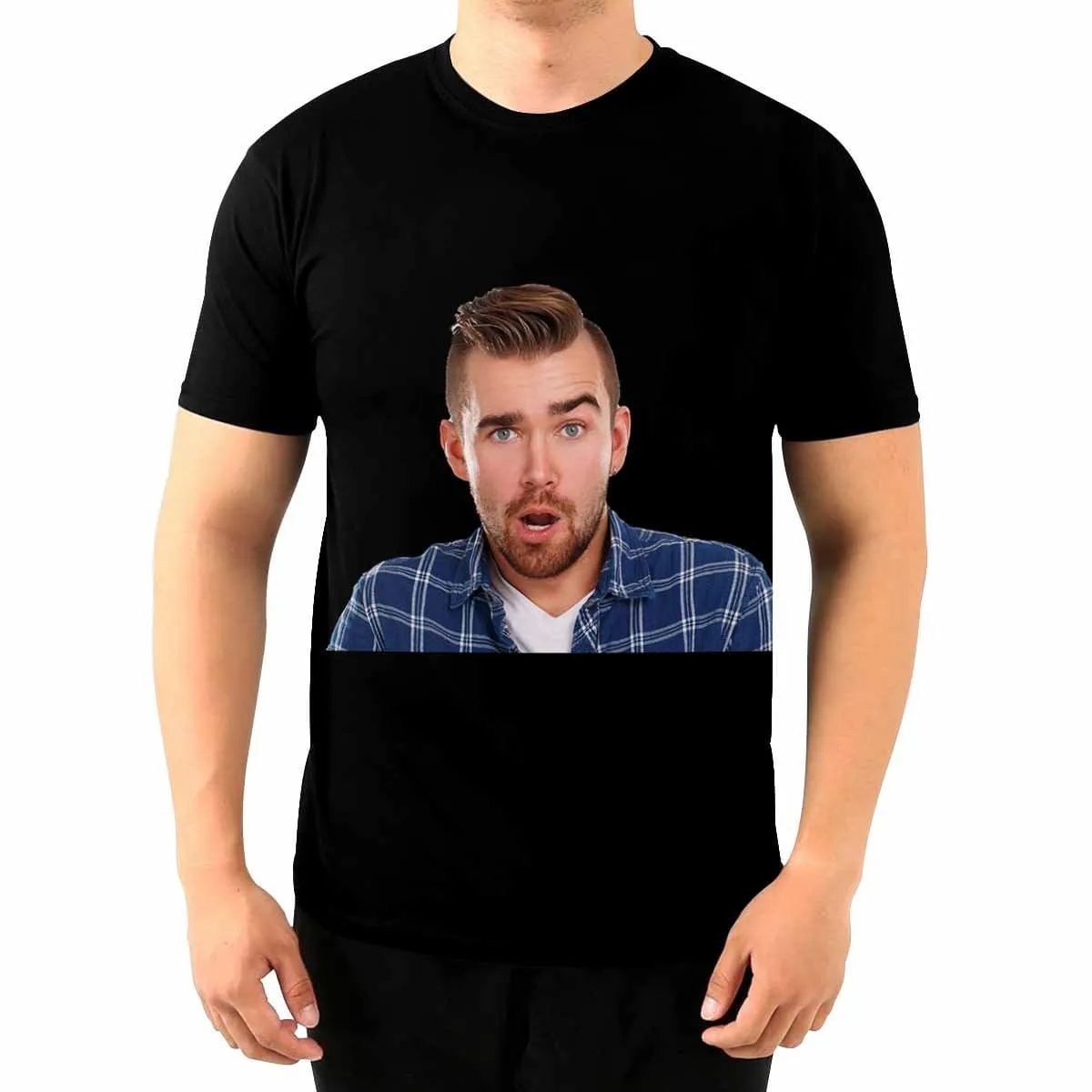 Custom Face Simple Men's T-shirt