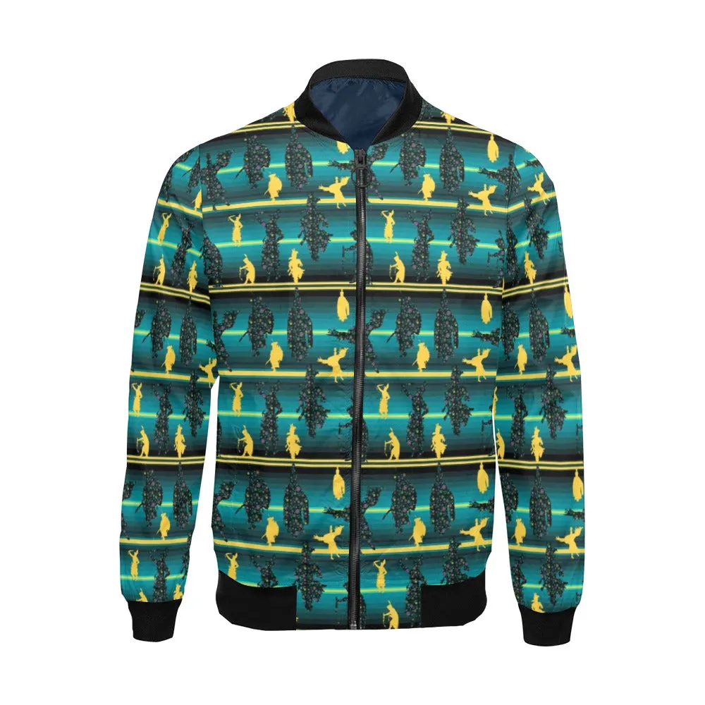 Dancers Inspire Green Bomber Jacket for Men