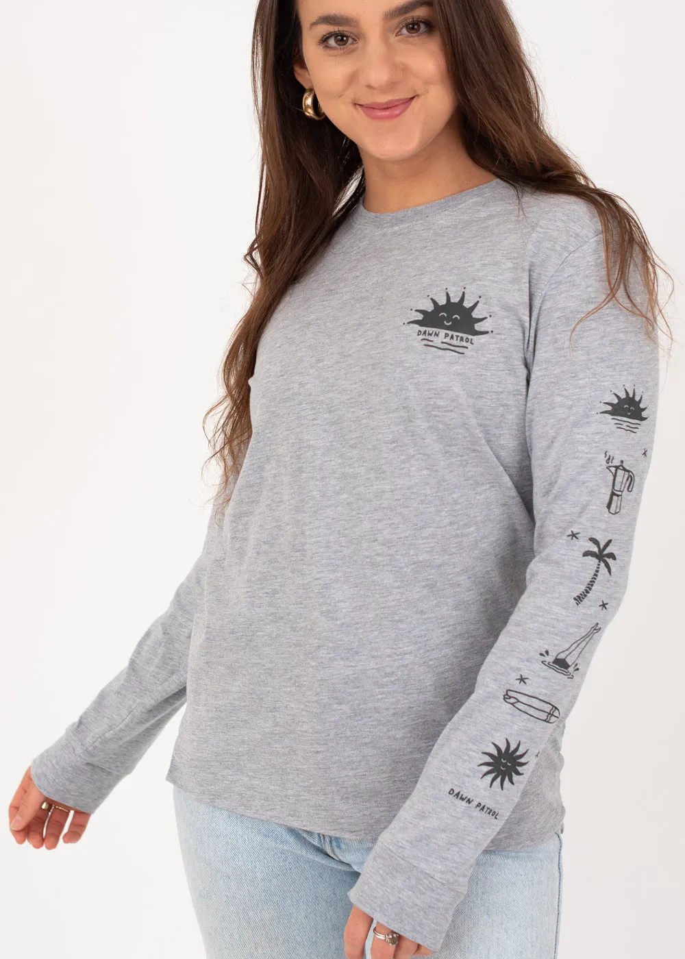 Dawn Patrol LS T-Shirt in Misty Grey