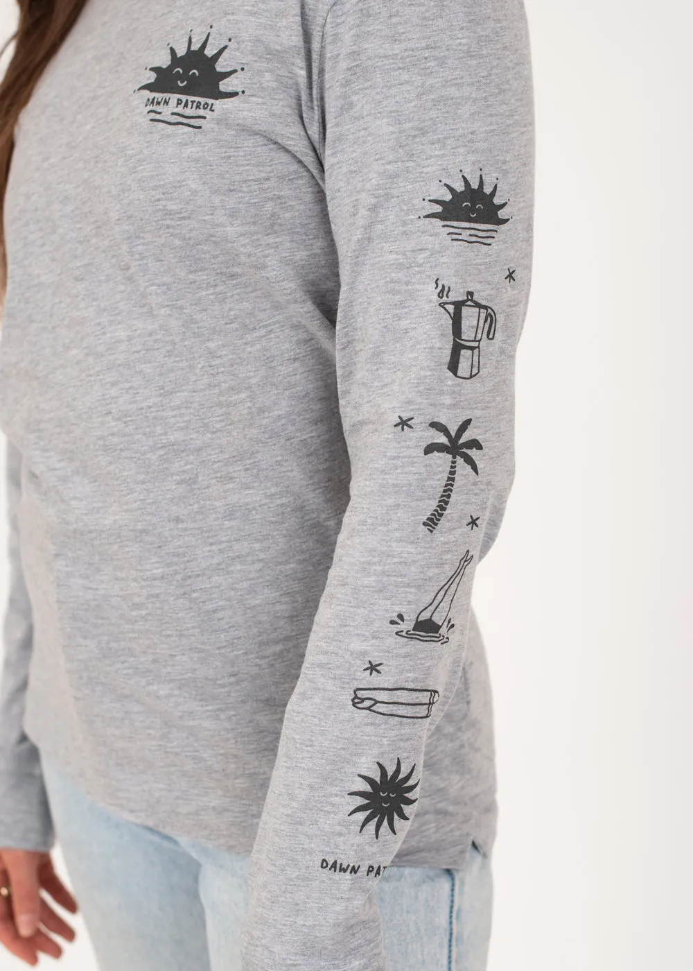 Dawn Patrol LS T-Shirt in Misty Grey