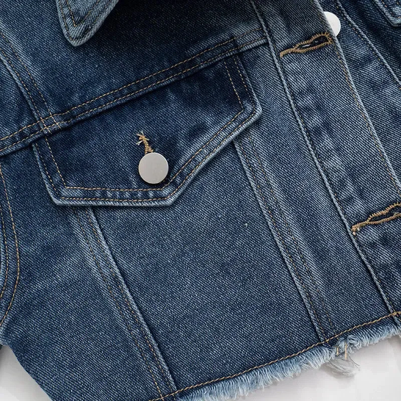 Denim Polo Short Coat