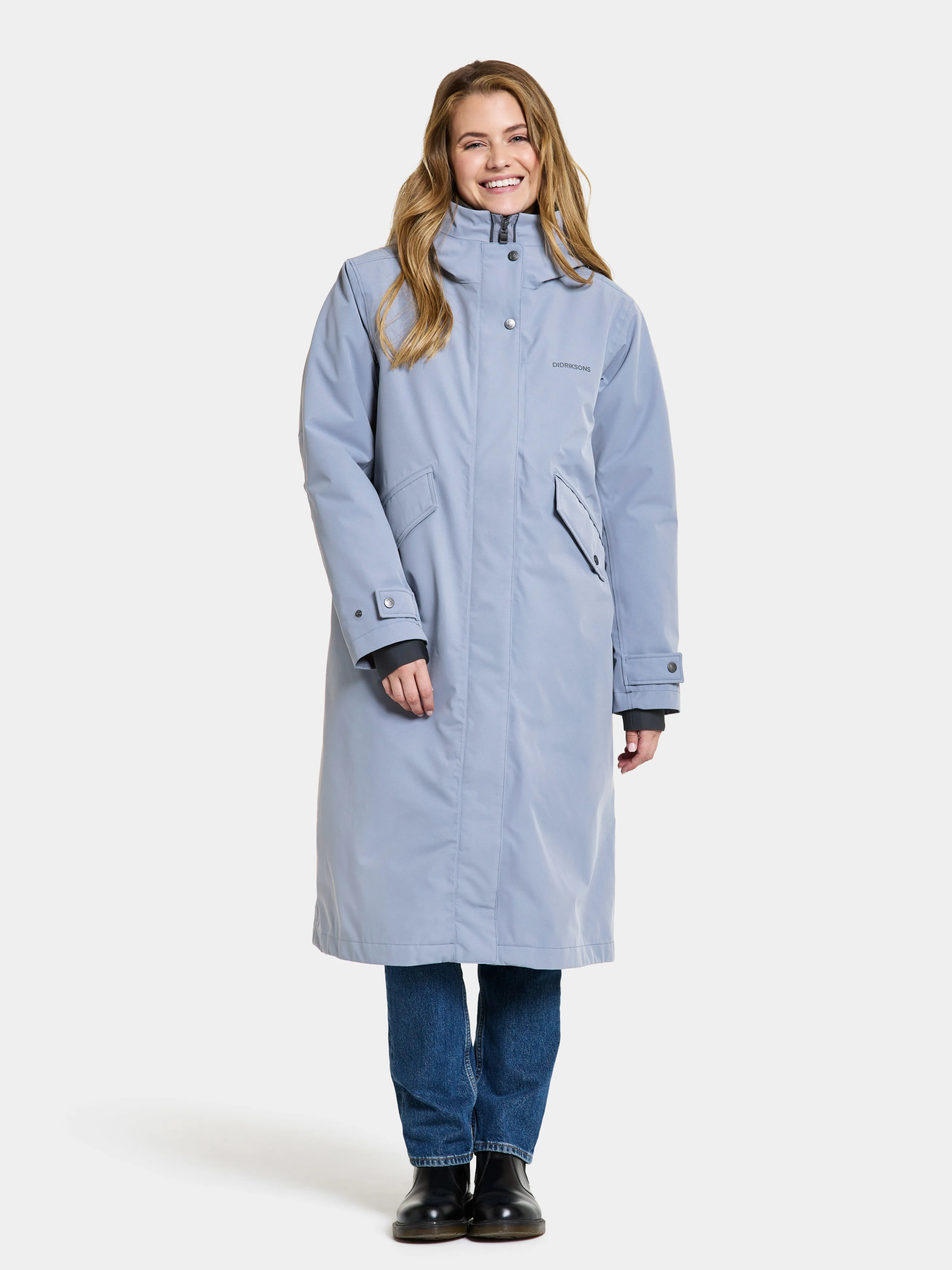 Didriksons Women&#x27;s Mia Parka Long Glacial Blue | Buy Didriksons Women&#x27;s Mia Parka Long Glacial Blue here | Outnorth