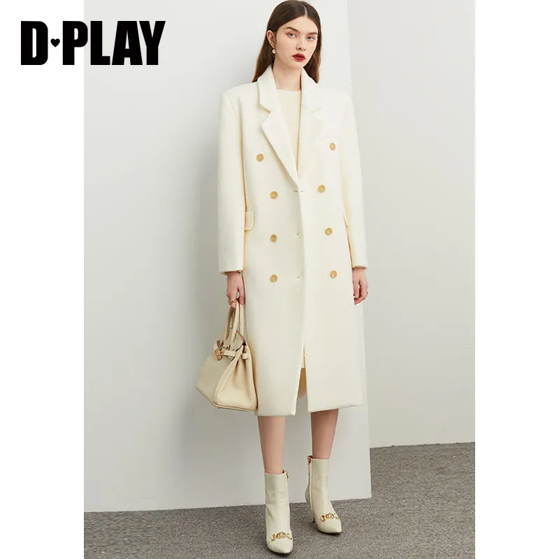 Fall Winter Autumn luxury cream white wool coat - Tuoo