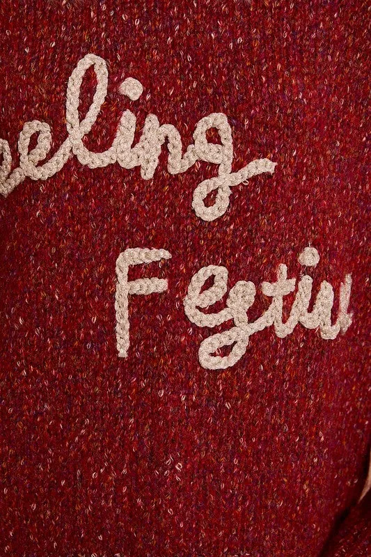 Feeling Festive Holiday Christmas Sweater