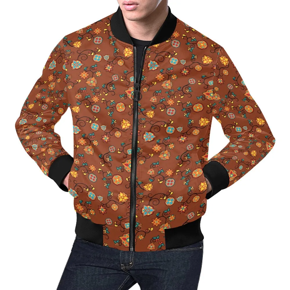 Fire Bloom Shade Bomber Jacket for Men