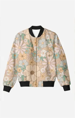 Floral Paradise - Unisex Printed Bomber Jacket with Pockets