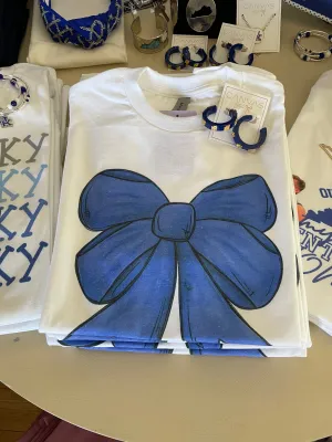 Game Day Tee- Blue Bow