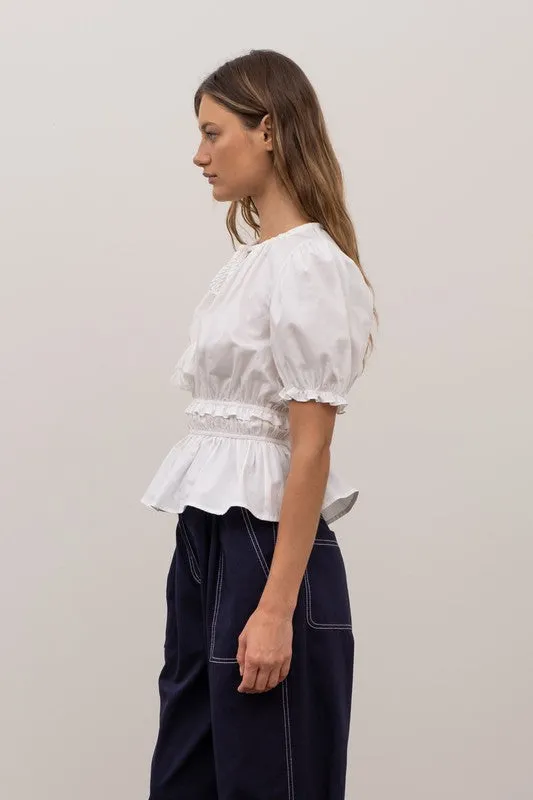 Gathered Ruffle Top