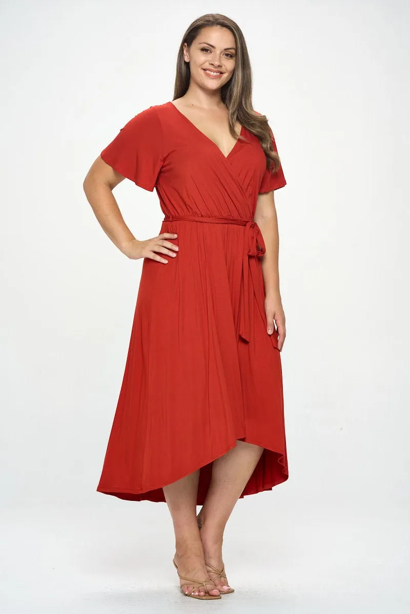 Georgia Plus Size Wrap Dress