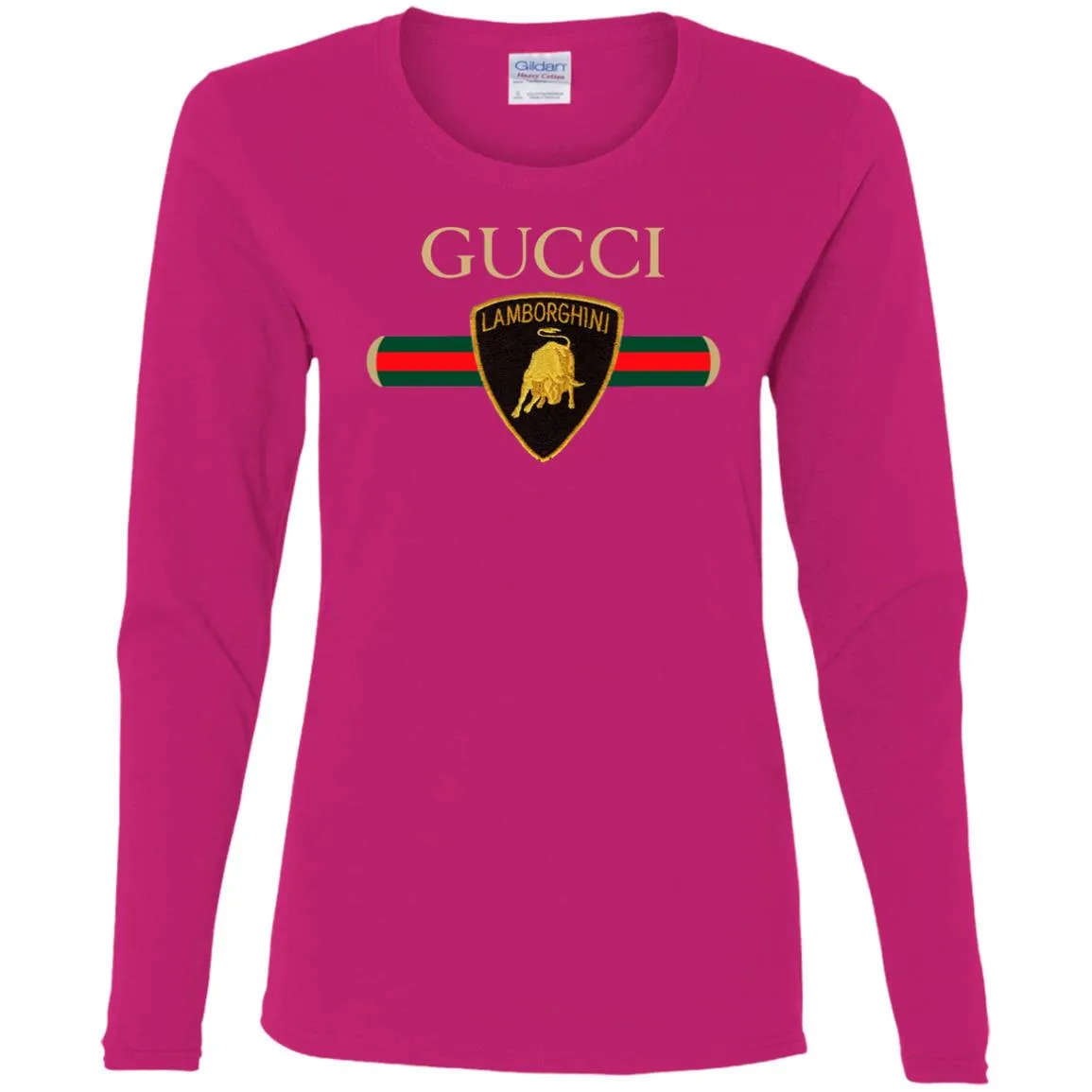 Gucci Lamborghini T-shirt Women Long Sleeve Shirt