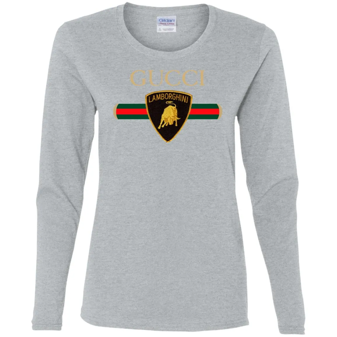 Gucci Lamborghini T-shirt Women Long Sleeve Shirt